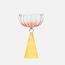 Retro Creative Cocktail Glasses tinted glass textured design with glass bead