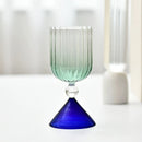 Retro Creative Cocktail Glasses tinted glass textured design with glass bead