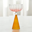 Retro Creative Cocktail Glasses tinted glass textured design with glass bead