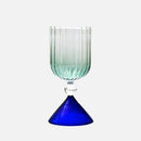 Retro Creative Cocktail Glasses tinted glass textured design with glass bead