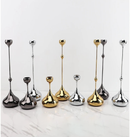 Chrome Drop Dining Candle Holder Set-Letifly Lights and Decor