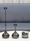 Chrome Drop Dining Candle Holder Set-Letifly Lights and Decor