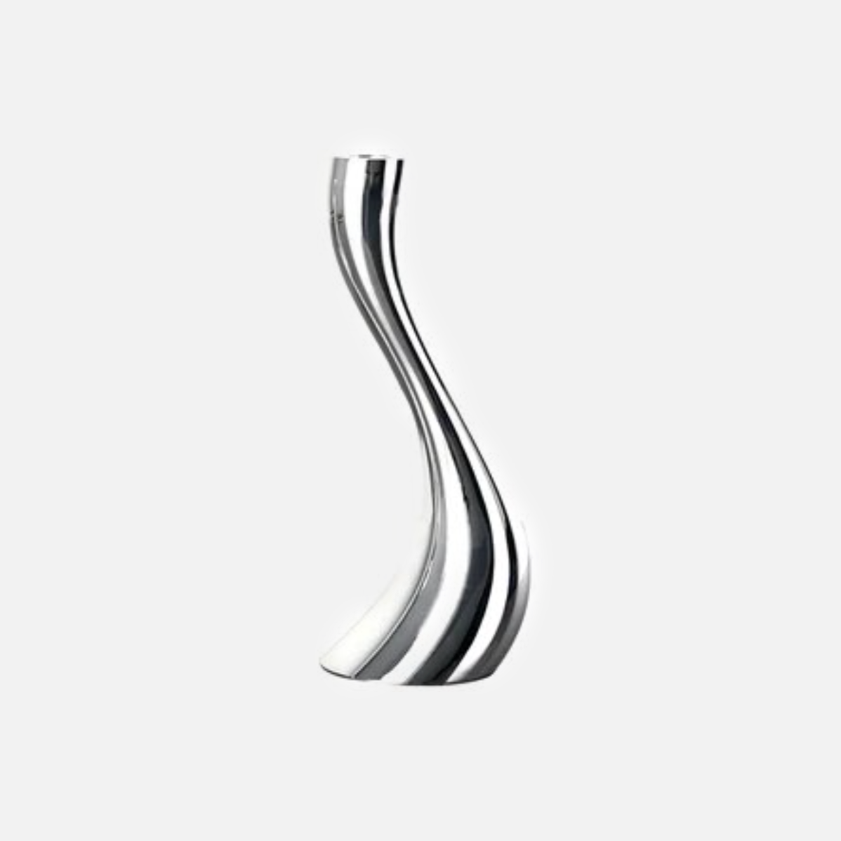 Chrome Wave Candle Holders-Letifly Lights and Decor