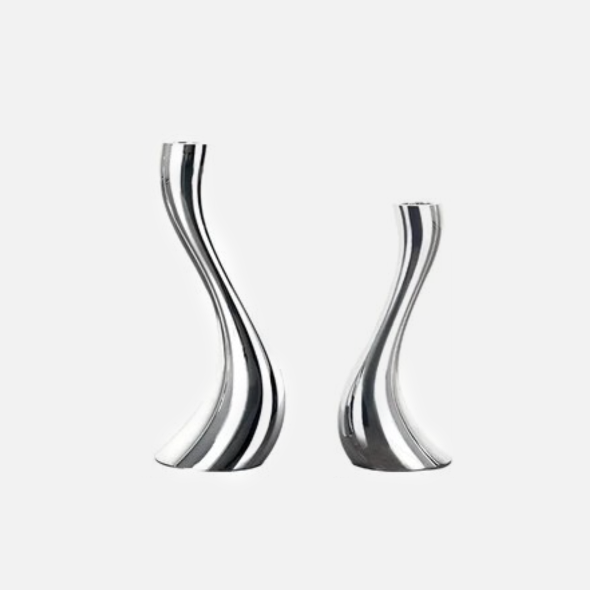 Chrome Wave Candle Holders-Letifly Lights and Decor