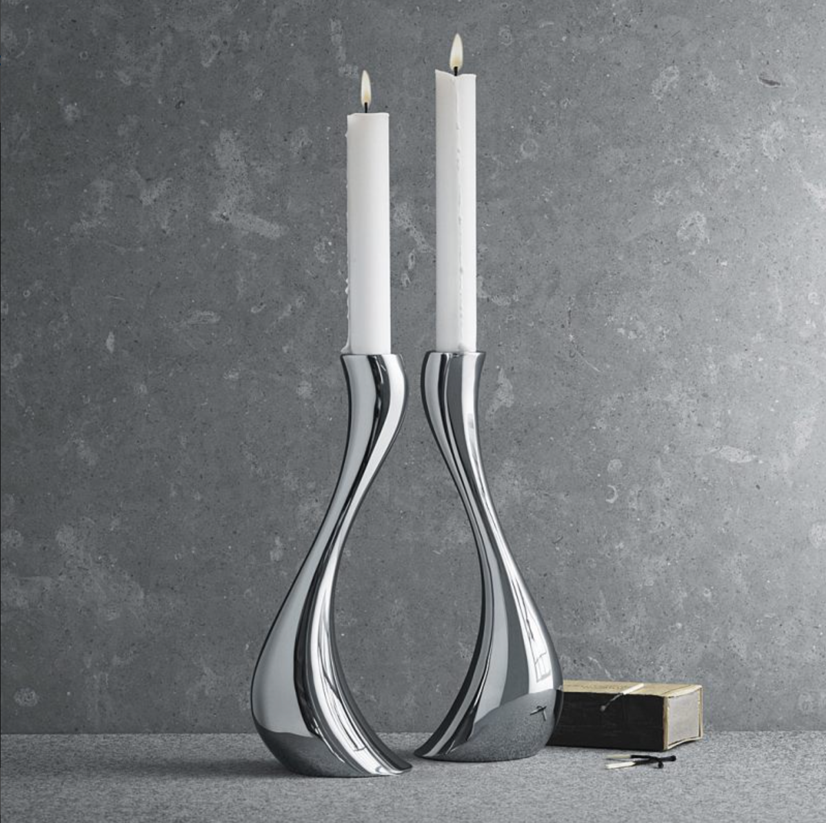 Chrome Wave Candle Holders-Letifly Lights and Decor