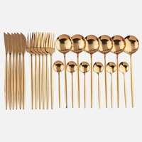 Color Metallics 24 Piece Flatware Set-Letifly Lights and Decor