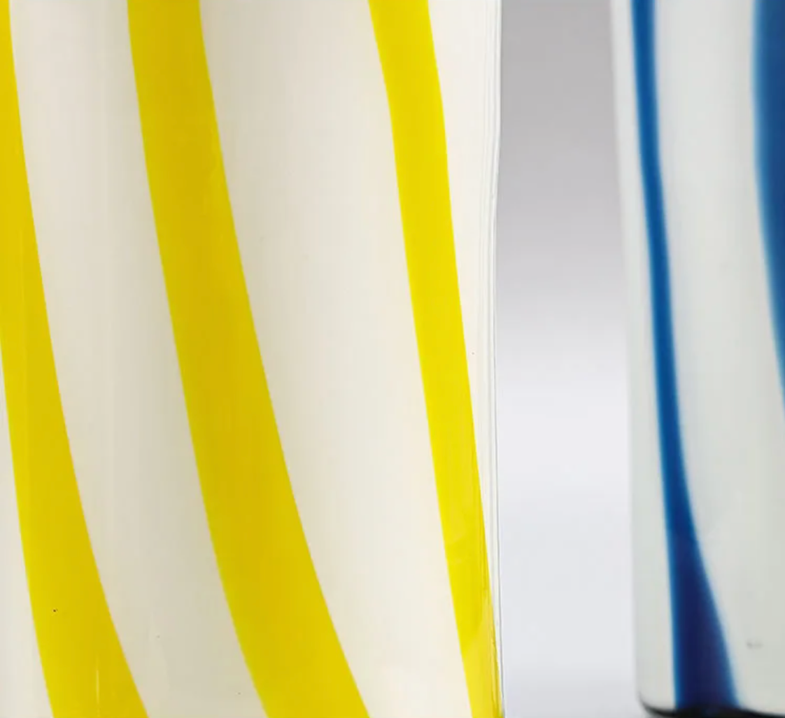 Color Stripes Glass Floral Vase-Letifly Lights and Decor