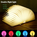 Creative Book Night Light Rechargeable Folding Lamp