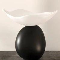 Modern sculptural decorative bowl resin storage tray