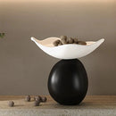 Modern sculptural decorative bowl resin storage tray