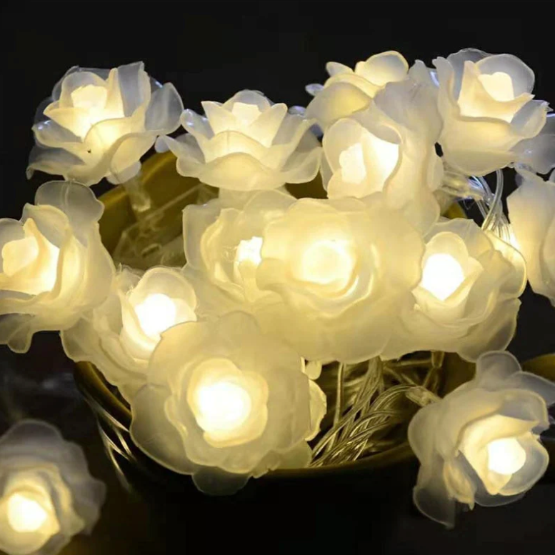 Deluxe Rose Flower LED String Lights-Letifly Lights and Decor