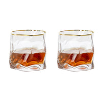 cool Whisky gold trim glass