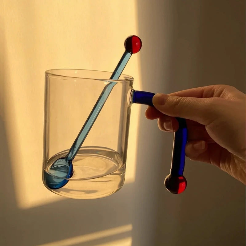 Dot Handle Glass Cup-Letifly Lights and Decor
