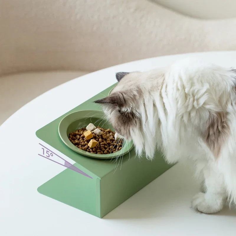 Elevated Dual Ceramic Pet Feeder
