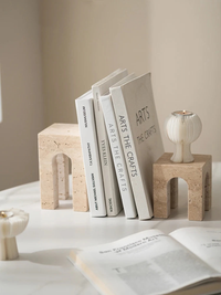 minimalist travertine marble stone sculptures for home decor 