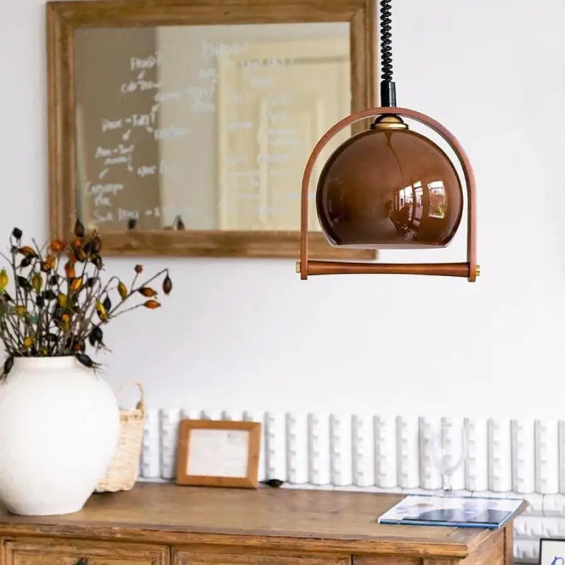 Espresso Cove Glass Pendant Light