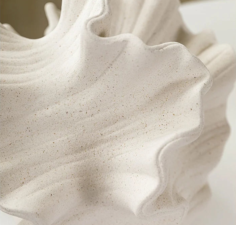 Fired White Ceramic Vase