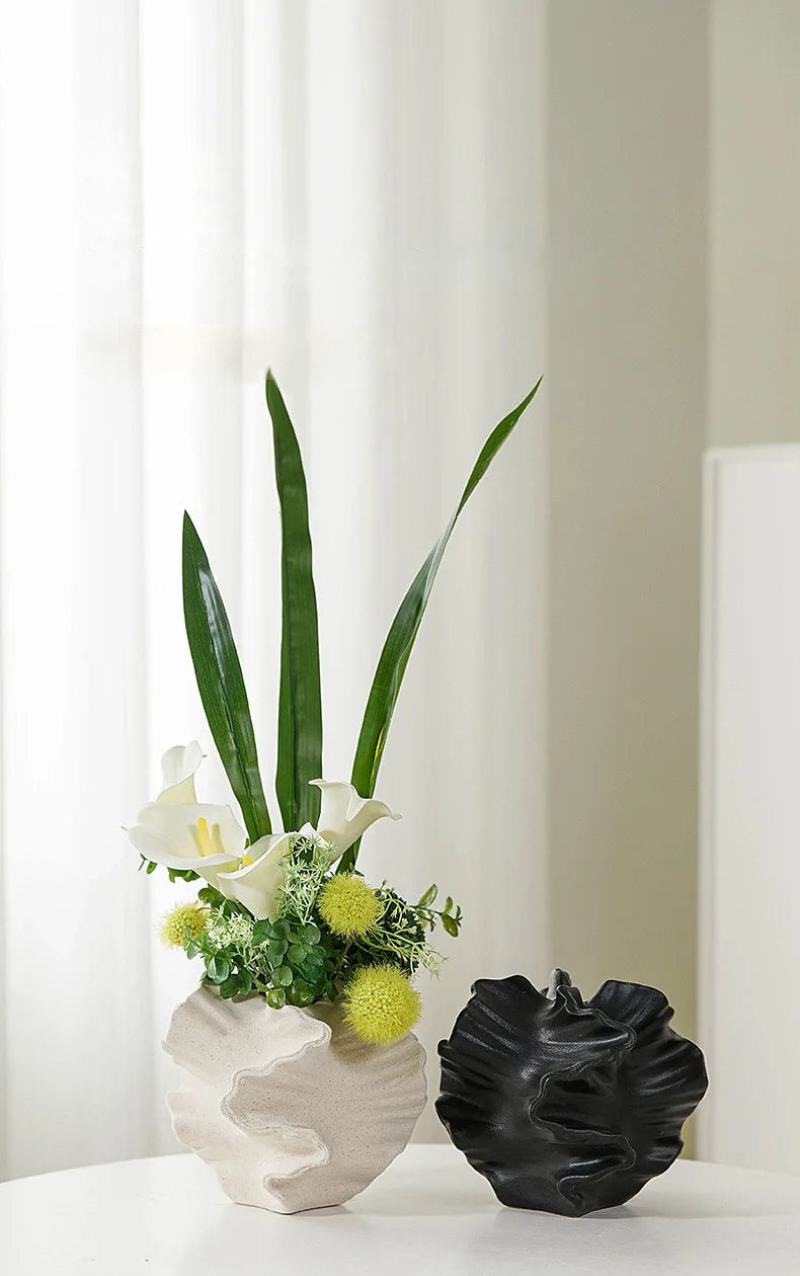 Fired White Ceramic Vase
