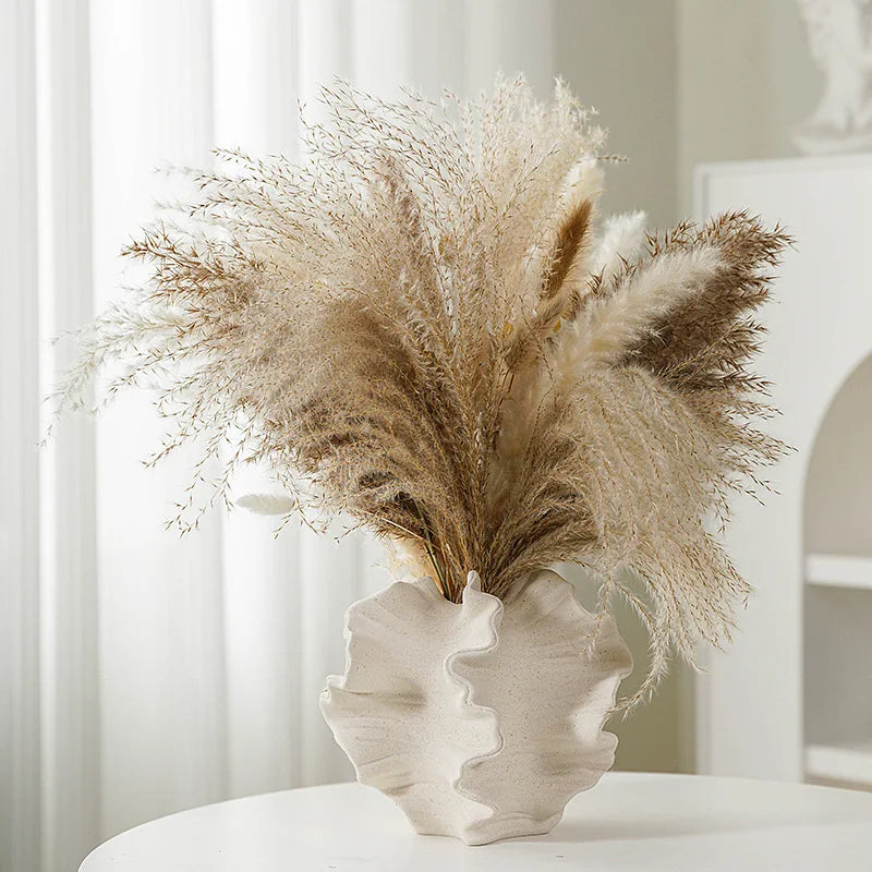 Fired White Ceramic Vase
