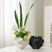 Fired White Ceramic Vase