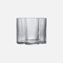 Clear Flower Stripe Glass
