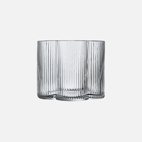Clear Flower Stripe Glass