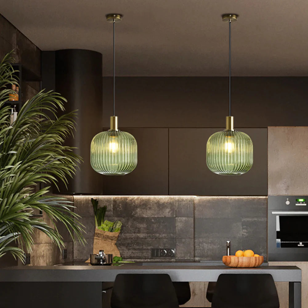 Gema Ripple Glass Pendant Light-Letifly Lights and Decor