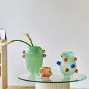 Gemstone Cluster glass vase colorful accents flower vase
