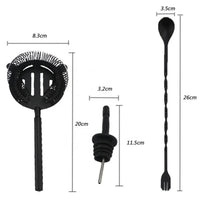 Ghost Black Matte Cocktail Shaker Set
