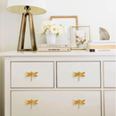 1Pc Dragonfly Brass Handle Pure Copper Drawer Cabinet Door Knob Diy Gold Furniture Pulls Handles-Letifly Lights and Decor