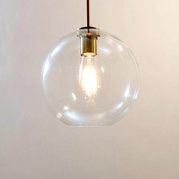Glass Sphere Globe Pendant LED Light - Final Sale
