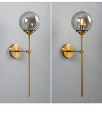 Glass Torch Brass Wall Light-Letifly Lights and Decor