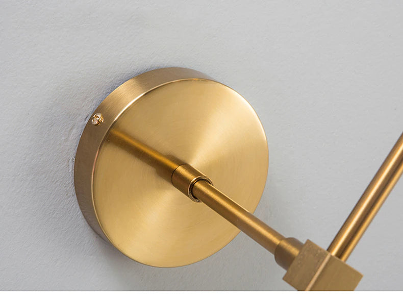 Glass Torch Brass Wall Light-Letifly Lights and Decor