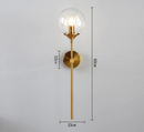 Glass Torch Brass Wall Light - Final Sale-Letifly Lights and Decor