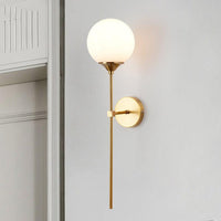 Glass Torch Brass Wall Light-Letifly Lights and Decor