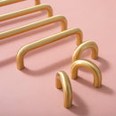 2.52"-15.74" Nordic Brass Long Furniture Handles Wardrobe Kitchen Cupboard Cloakroom Bedside Cabinet Handle Bedroom Accessories-Letifly Lights and Decor