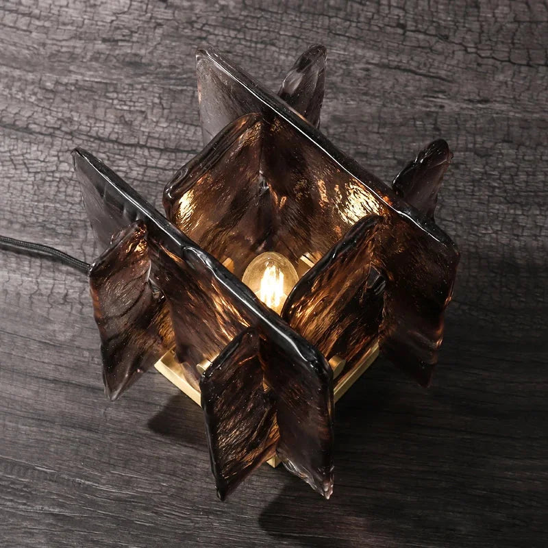 Post-modern Designer All Copper Table Light Living Room Home Decor Bedroom Bedside Lamp Luxury Art Deco Crystal Led Table Lamps-Letifly Lights and Decor
