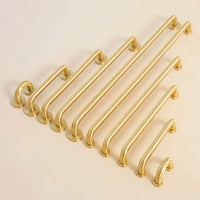 2.52"-15.74" Nordic Brass Long Furniture Handles Wardrobe Kitchen Cupboard Cloakroom Bedside Cabinet Handle Bedroom Accessories-Letifly Lights and Decor