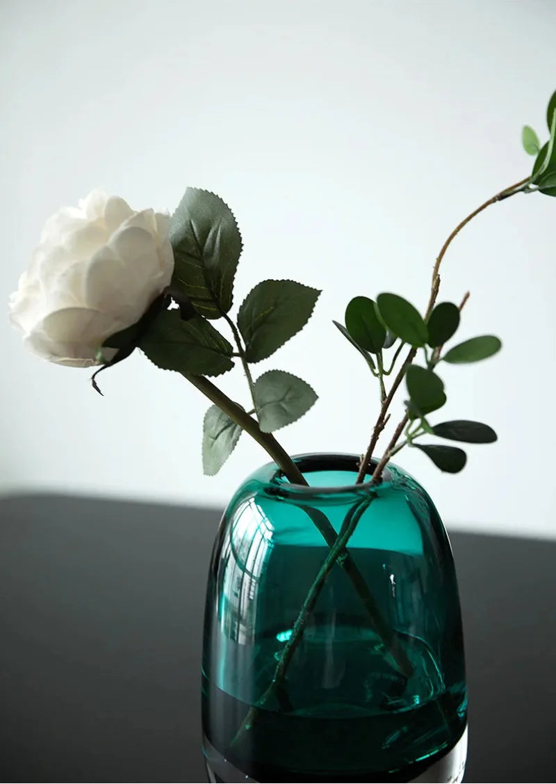 ins Light luxury thick transparent glass vase decoration hydroponic crafts home decoration ornaments living room decor-Letifly Lights and Decor
