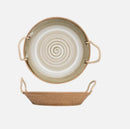 Handmade Ceramic Japanese rough pottery dinner plate dessert plate-Letifly Lights and Decor