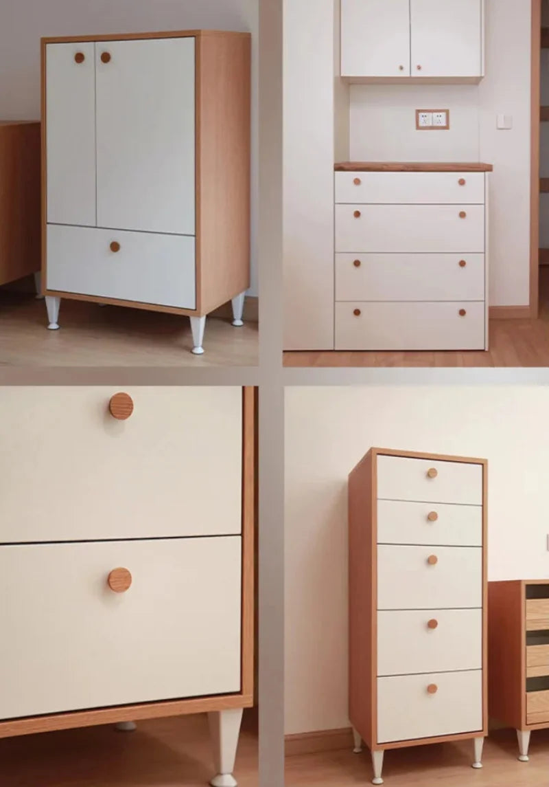 Wood Round Pull Knobs Natural Wooden Dresser Drawer Wardrobe Handle and Knobs For Cabinet Handle Furniture Hardware-Letifly Lights and Decor