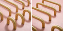 2.52"-15.74" Nordic Brass Long Furniture Handles Wardrobe Kitchen Cupboard Cloakroom Bedside Cabinet Handle Bedroom Accessories-Letifly Lights and Decor