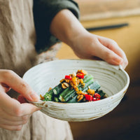 Kinglang NEW Ceramic Japanese Handmade Plate Retro Food Dinner Dish Plate with Handle-Letifly Lights and Decor