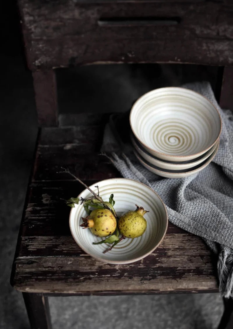 Handmade Ceramic Japanese rough pottery dinner plate dessert plate-Letifly Lights and Decor