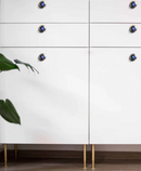 Luxury Natural Stone + brass Knobs Cabinet Knob Handle Dresser Knobs Drawer Pulls Elegant Green Furniture Hardware-Letifly Lights and Decor