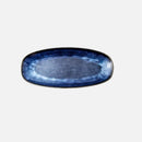 Japanese Kiln Glazed Blue Long Plate Household Steamed Fish Plate Large Dish Color Creative Sushi Plate-Letifly Lights and Decor