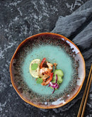 8 inch European ceramic dish creative Western steak dish pasta home salad dish plate kiln transmutation glaze china plates-Letifly Lights and Decor