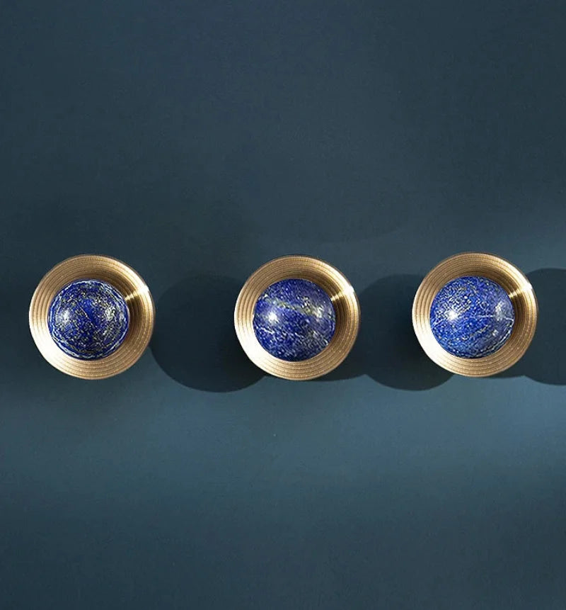 Luxury Natural Stone + brass Knobs Cabinet Knob Handle Dresser Knobs Drawer Pulls Elegant Green Furniture Hardware-Letifly Lights and Decor