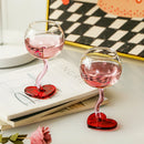 Heart glass creative wine glass goblet 