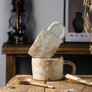 Retro Ceramic Coffee Mug handcrafted rustic coffee and vintage tea cup 